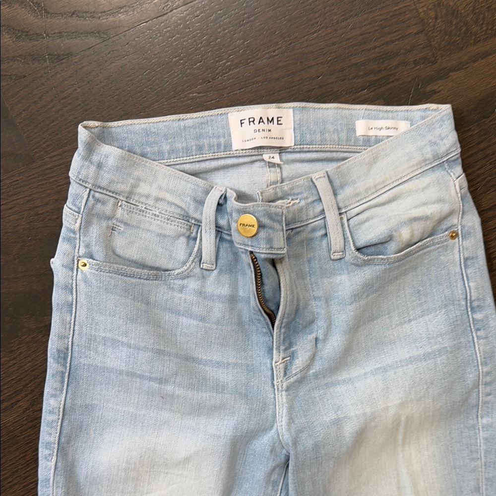 Frame Denim Le High Skinny Women's Sky Blue High Rise Jeans